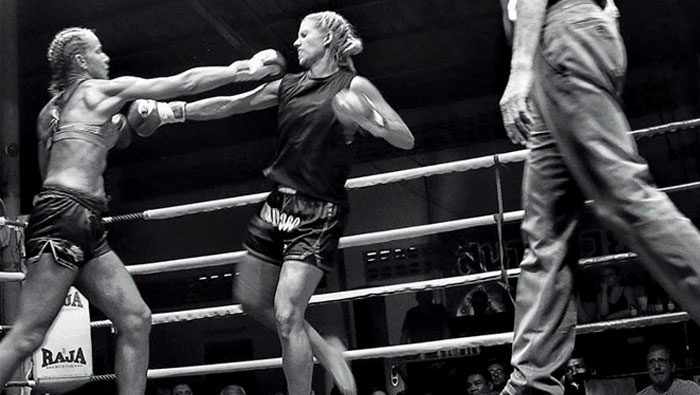 female muay thai fight