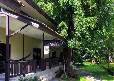 private bungalows with porch