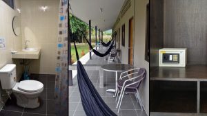 porch with hammocks