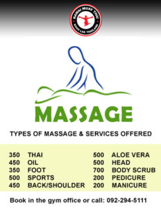 massage prices