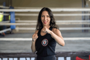 female muay thai fighter